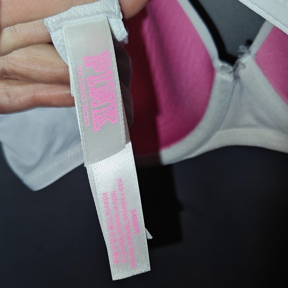 34B Victoria's Secret PINK Wear Everywhere lightly lined White Bra - Picture 2 of 4